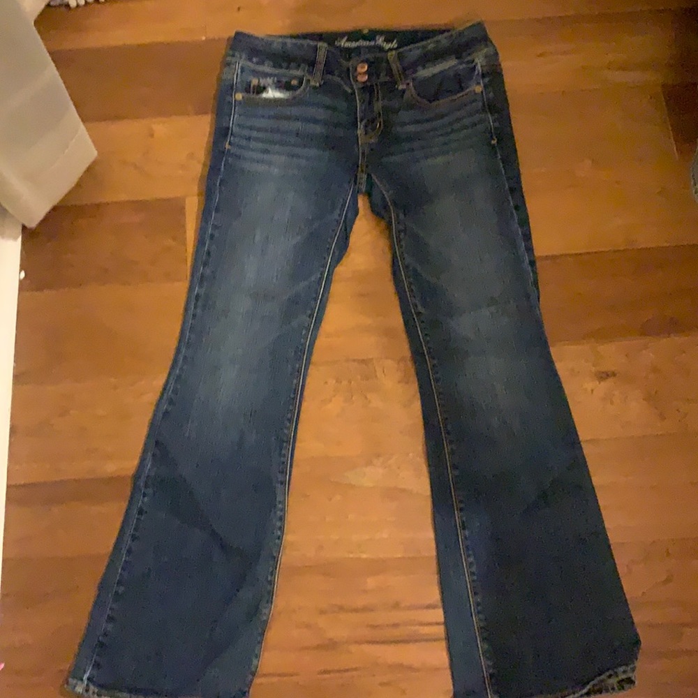 Dark Wash AE boot cut jeans
